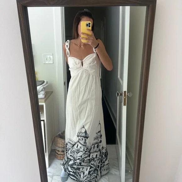 Andres Otalora Pyaar Printed Cotton Poplin Maxi Dress - Picture 3 of 6